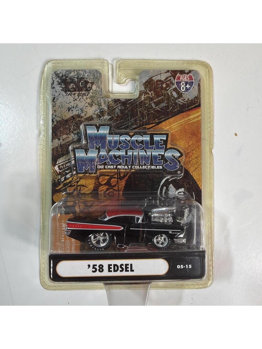 Muscle Machines '58 Edsel - Black & Red - 1/64 Scale Diecast Car - New